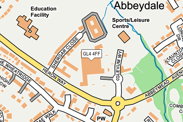 GL4 4FF map - OS OpenMap – Local (Ordnance Survey)