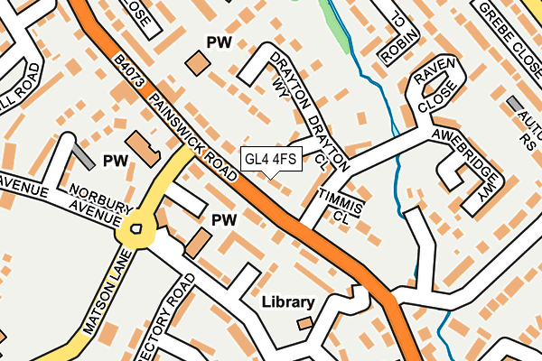 GL4 4FS map - OS OpenMap – Local (Ordnance Survey)