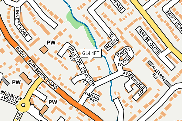 GL4 4FT map - OS OpenMap – Local (Ordnance Survey)
