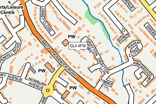 GL4 4FW map - OS OpenMap – Local (Ordnance Survey)