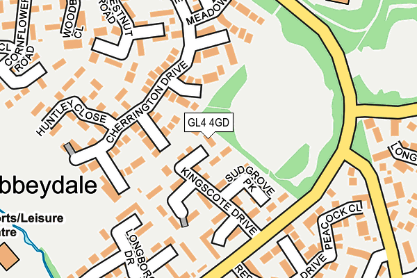 GL4 4GD map - OS OpenMap – Local (Ordnance Survey)