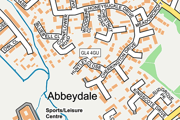 GL4 4GU map - OS OpenMap – Local (Ordnance Survey)