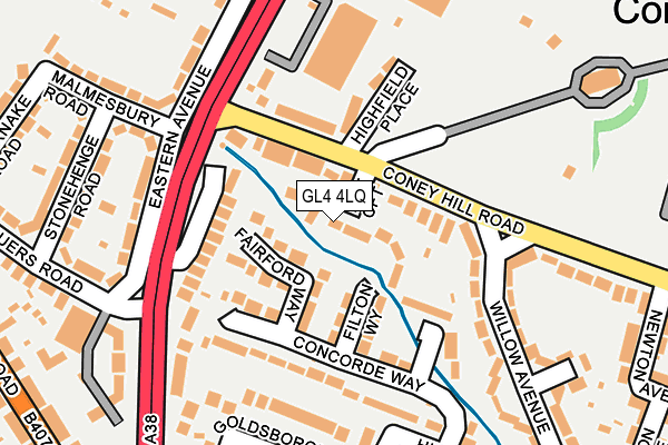 GL4 4LQ map - OS OpenMap – Local (Ordnance Survey)