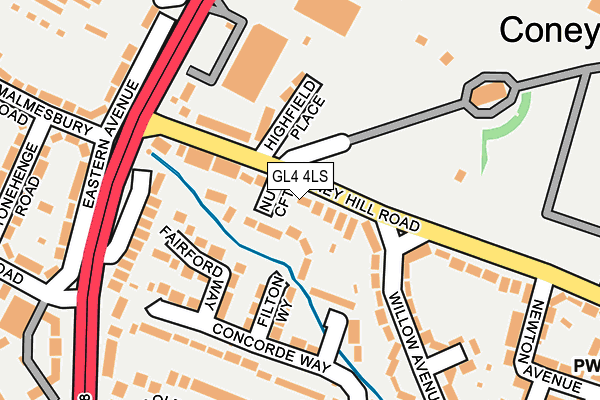 GL4 4LS map - OS OpenMap – Local (Ordnance Survey)