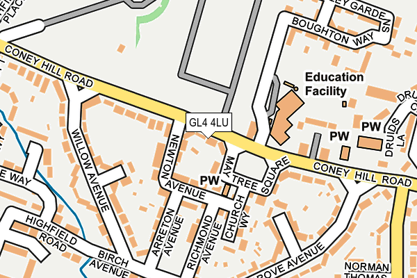 GL4 4LU map - OS OpenMap – Local (Ordnance Survey)