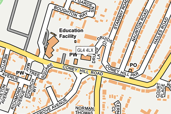 GL4 4LX map - OS OpenMap – Local (Ordnance Survey)