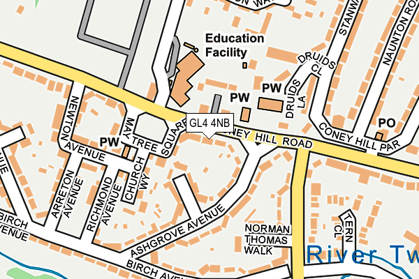 GL4 4NB map - OS OpenMap – Local (Ordnance Survey)