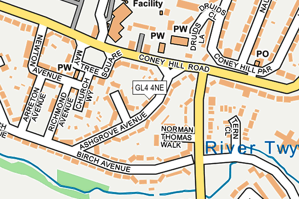 GL4 4NE map - OS OpenMap – Local (Ordnance Survey)