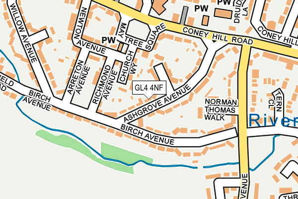 GL4 4NF map - OS OpenMap – Local (Ordnance Survey)