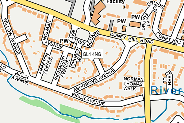 GL4 4NG map - OS OpenMap – Local (Ordnance Survey)
