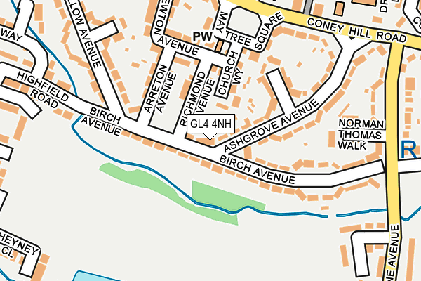 GL4 4NH map - OS OpenMap – Local (Ordnance Survey)