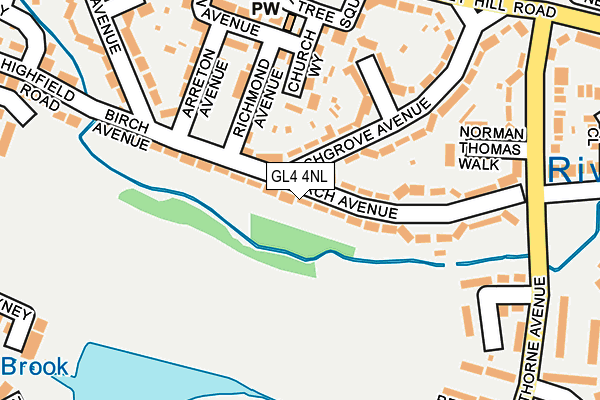 GL4 4NL map - OS OpenMap – Local (Ordnance Survey)