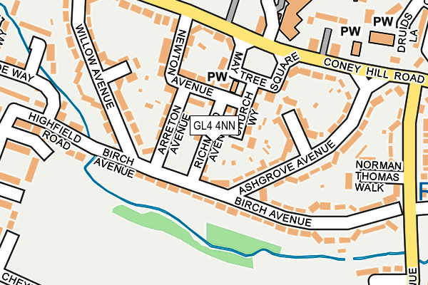 GL4 4NN map - OS OpenMap – Local (Ordnance Survey)