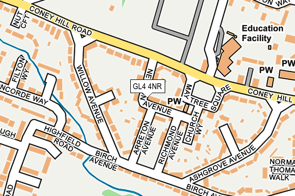 GL4 4NR map - OS OpenMap – Local (Ordnance Survey)