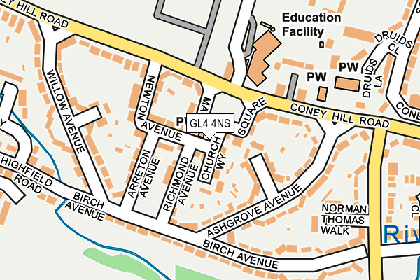 GL4 4NS map - OS OpenMap – Local (Ordnance Survey)