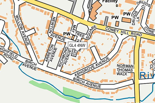 GL4 4NW map - OS OpenMap – Local (Ordnance Survey)