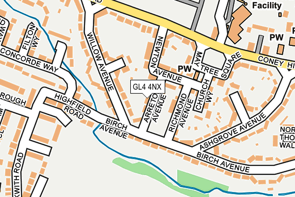 GL4 4NX map - OS OpenMap – Local (Ordnance Survey)