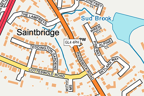 GL4 4PH map - OS OpenMap – Local (Ordnance Survey)