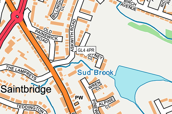 GL4 4PR map - OS OpenMap – Local (Ordnance Survey)