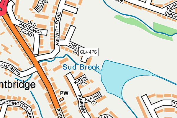 GL4 4PS map - OS OpenMap – Local (Ordnance Survey)