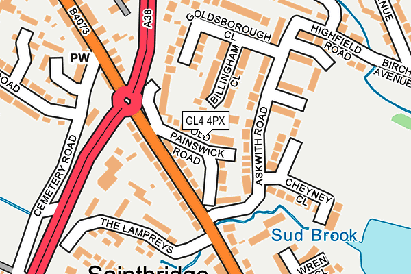 GL4 4PX map - OS OpenMap – Local (Ordnance Survey)