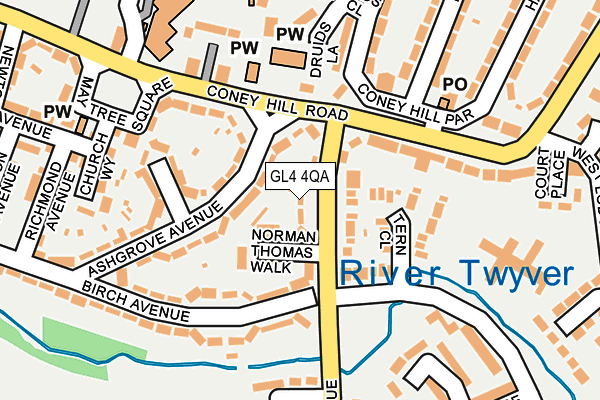 GL4 4QA map - OS OpenMap – Local (Ordnance Survey)