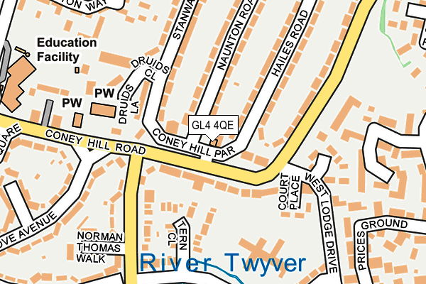 GL4 4QE map - OS OpenMap – Local (Ordnance Survey)