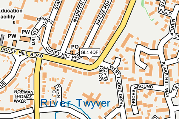 GL4 4QF map - OS OpenMap – Local (Ordnance Survey)