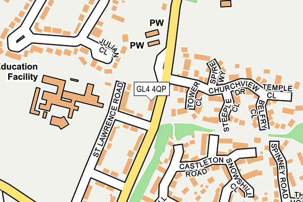 GL4 4QP map - OS OpenMap – Local (Ordnance Survey)