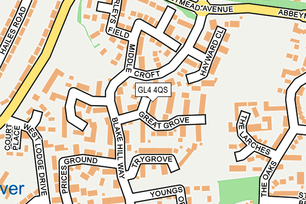 GL4 4QS map - OS OpenMap – Local (Ordnance Survey)