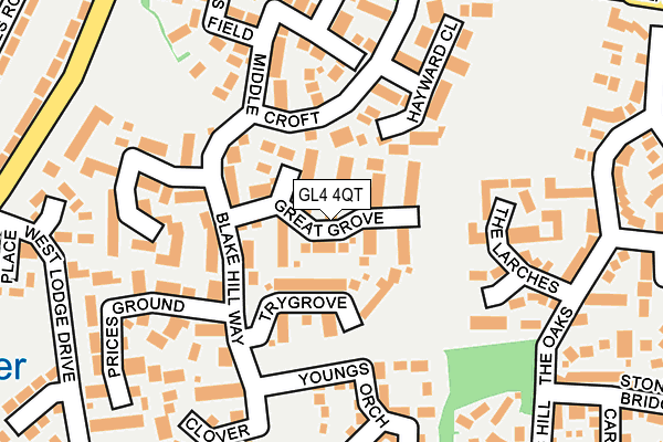 GL4 4QT map - OS OpenMap – Local (Ordnance Survey)