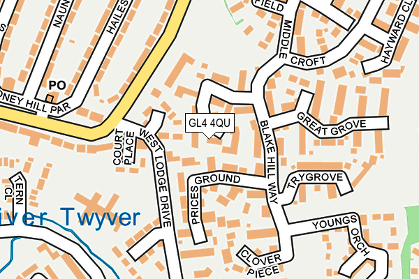 GL4 4QU map - OS OpenMap – Local (Ordnance Survey)