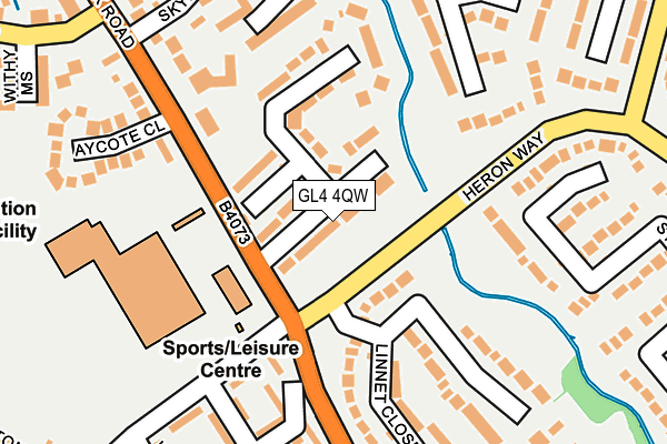 GL4 4QW map - OS OpenMap – Local (Ordnance Survey)