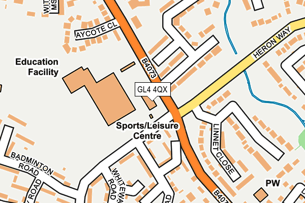 GL4 4QX map - OS OpenMap – Local (Ordnance Survey)