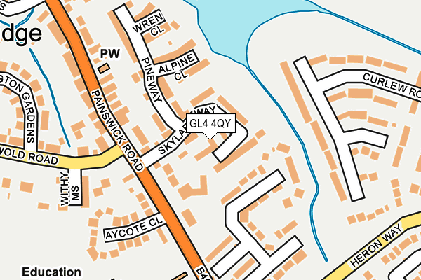 GL4 4QY map - OS OpenMap – Local (Ordnance Survey)