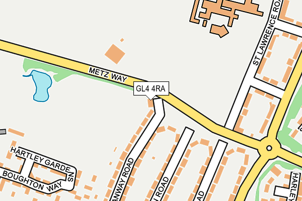 GL4 4RA map - OS OpenMap – Local (Ordnance Survey)