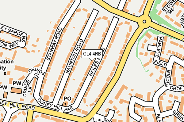 GL4 4RB map - OS OpenMap – Local (Ordnance Survey)