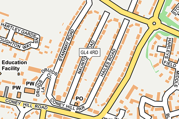 GL4 4RD map - OS OpenMap – Local (Ordnance Survey)