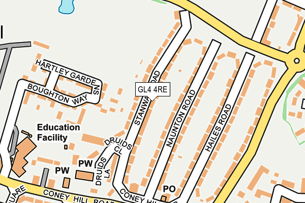 GL4 4RE map - OS OpenMap – Local (Ordnance Survey)