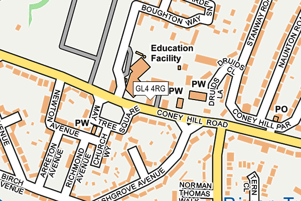 GL4 4RG map - OS OpenMap – Local (Ordnance Survey)