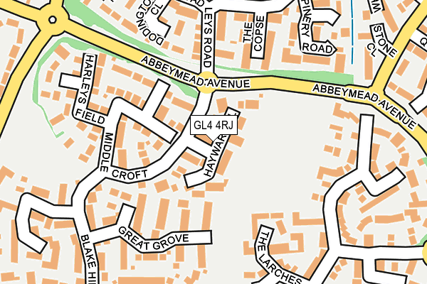 GL4 4RJ map - OS OpenMap – Local (Ordnance Survey)