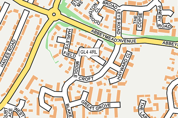 GL4 4RL map - OS OpenMap – Local (Ordnance Survey)