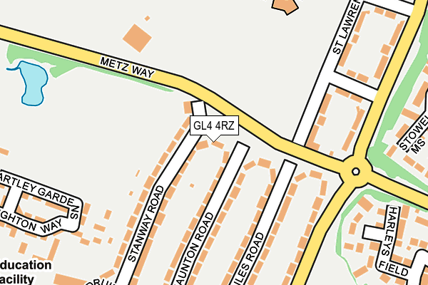 GL4 4RZ map - OS OpenMap – Local (Ordnance Survey)