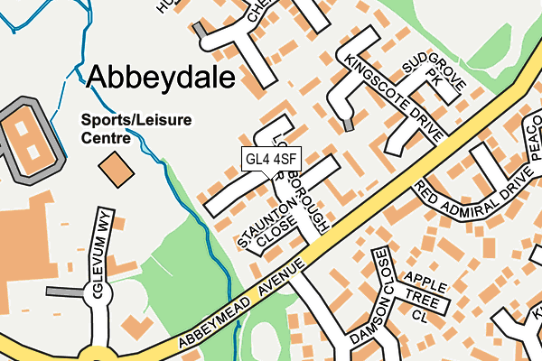 GL4 4SF map - OS OpenMap – Local (Ordnance Survey)