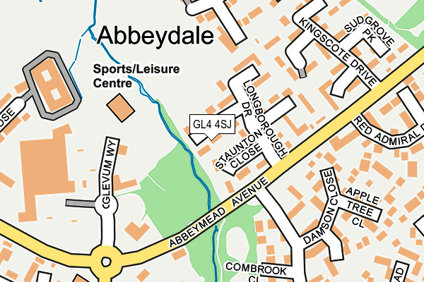 GL4 4SJ map - OS OpenMap – Local (Ordnance Survey)