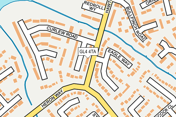 GL4 4TA map - OS OpenMap – Local (Ordnance Survey)