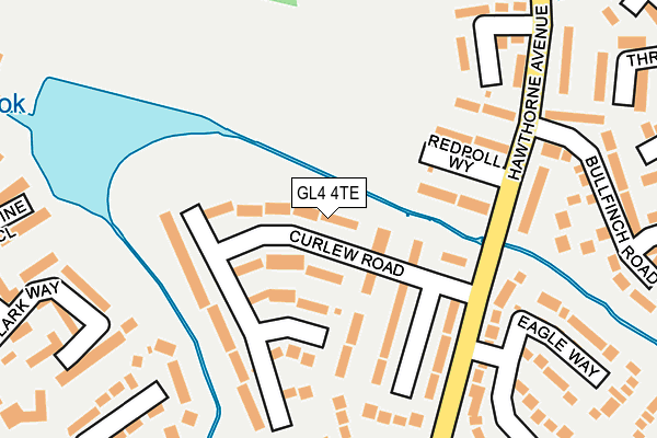 GL4 4TE map - OS OpenMap – Local (Ordnance Survey)