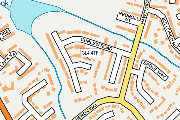 GL4 4TF map - OS OpenMap – Local (Ordnance Survey)