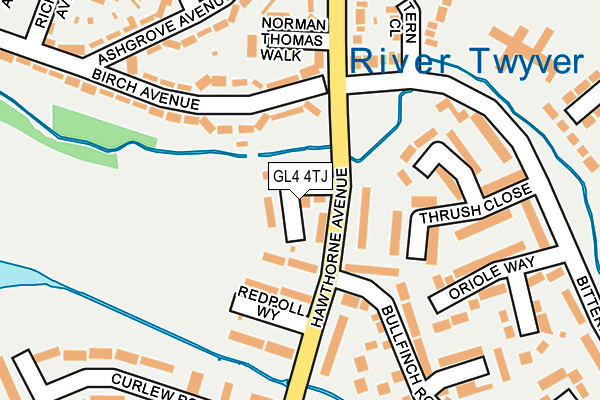 GL4 4TJ map - OS OpenMap – Local (Ordnance Survey)