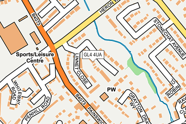 GL4 4UA map - OS OpenMap – Local (Ordnance Survey)